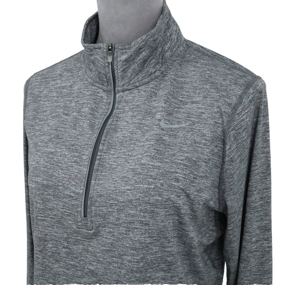 Nike Running Dri Fit Top Womens Large Gray Quarter Zip Thumbholes Exercise Gym - Picture 11 of 16